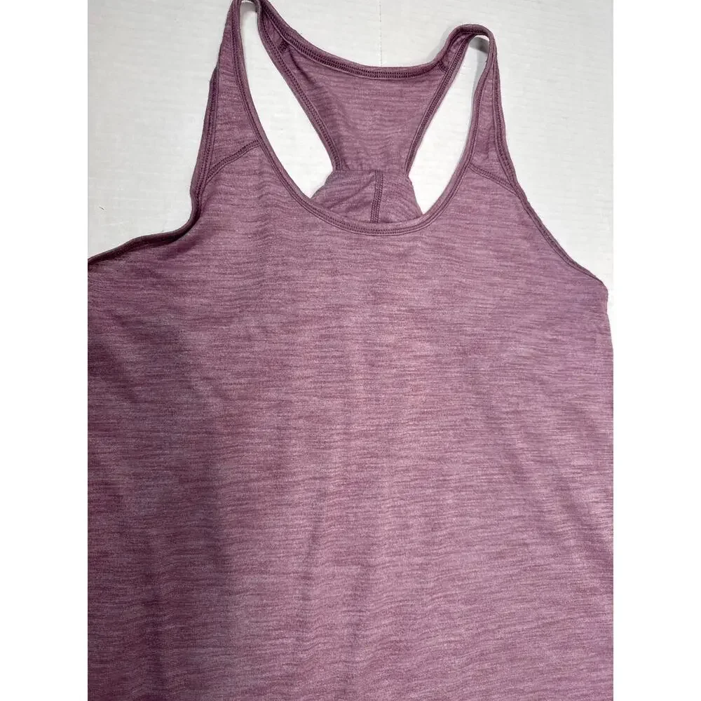 Lululemon Essential‎ Tank Heathered Dusty Mauve Racerback Size S Approximate